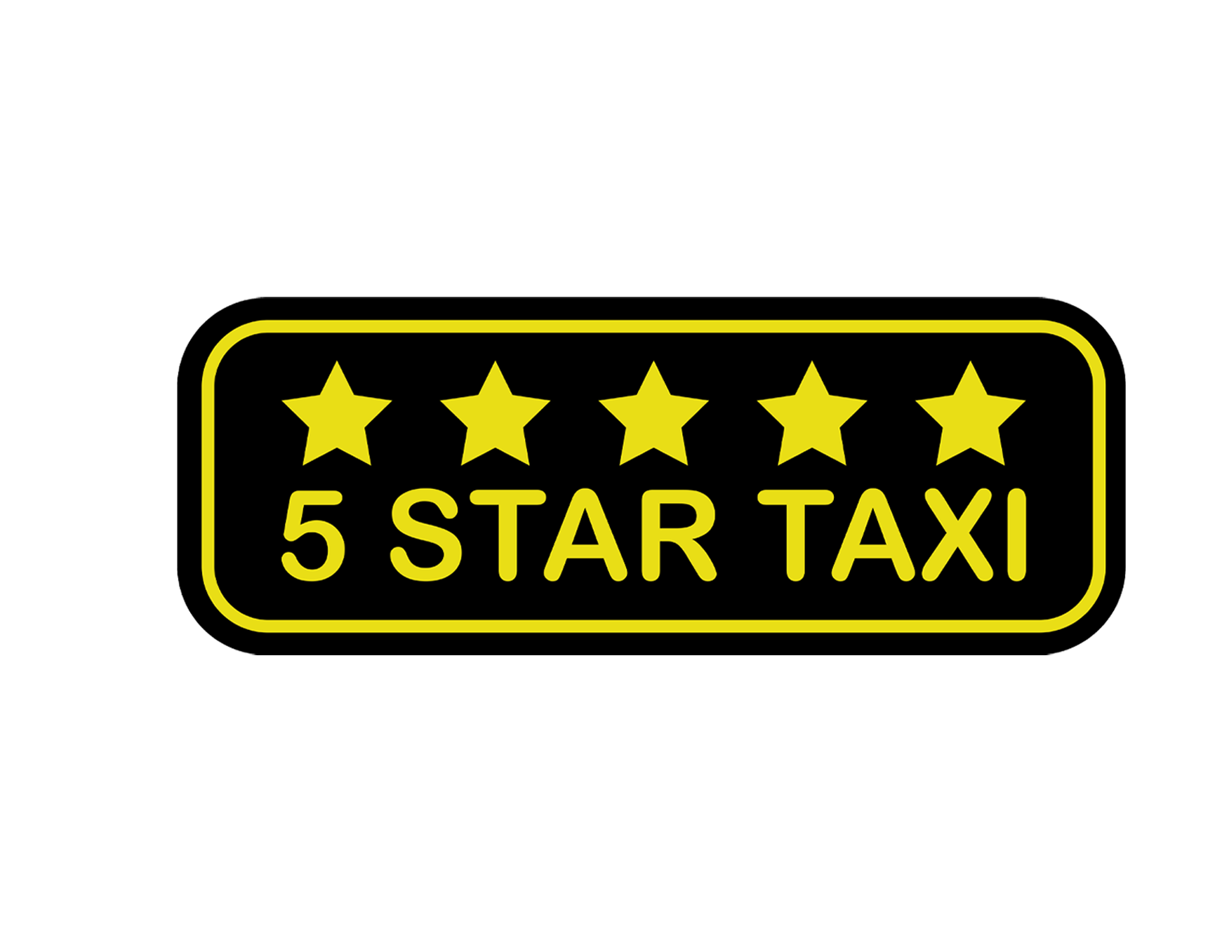 5 star taxi decal 4x2