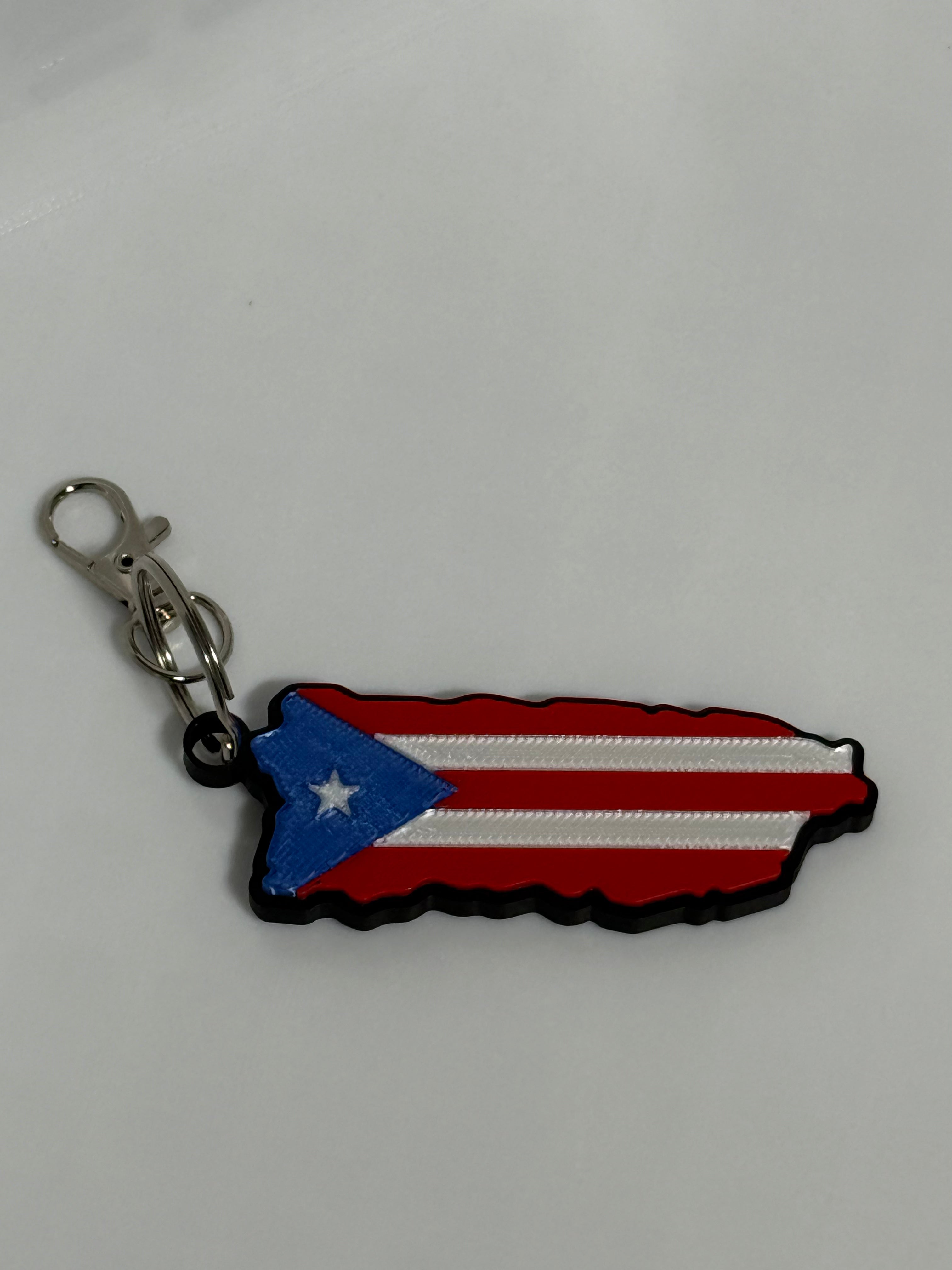 Llavero Bandera Puerto Rico   F90