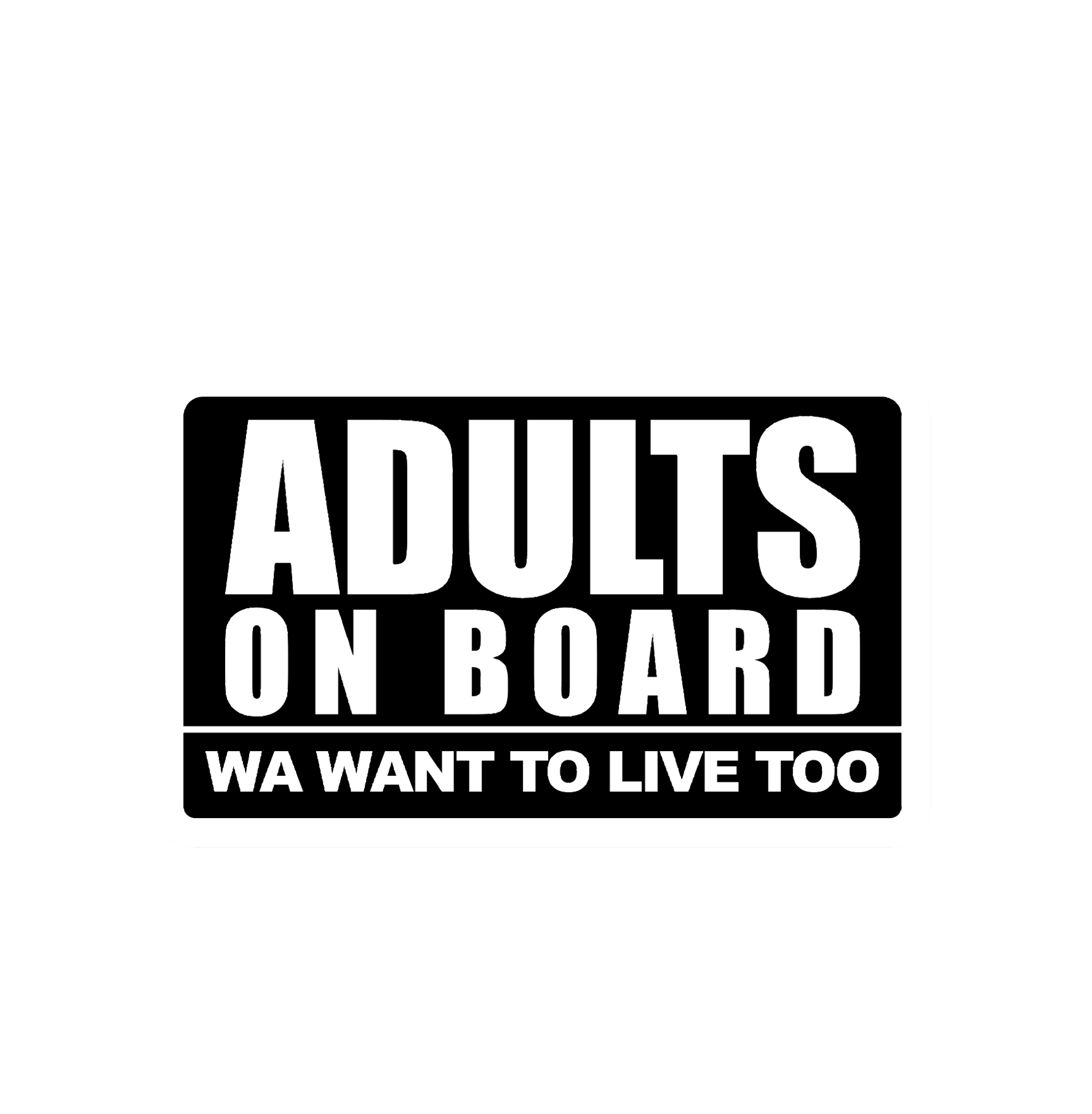 Adult on board Sticker 4x3
