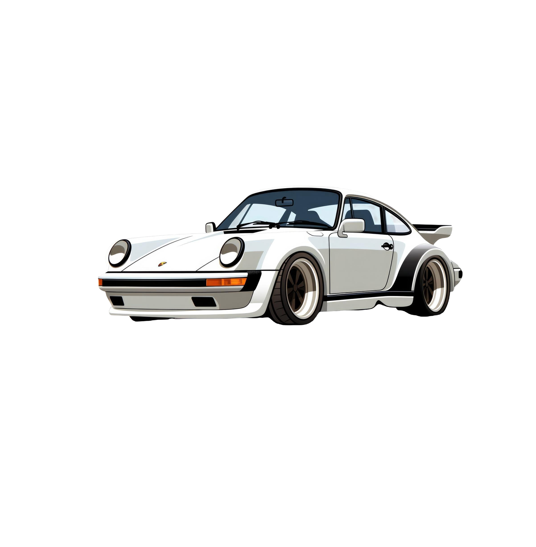 Porsche Carrera 2 Sticker 4x3