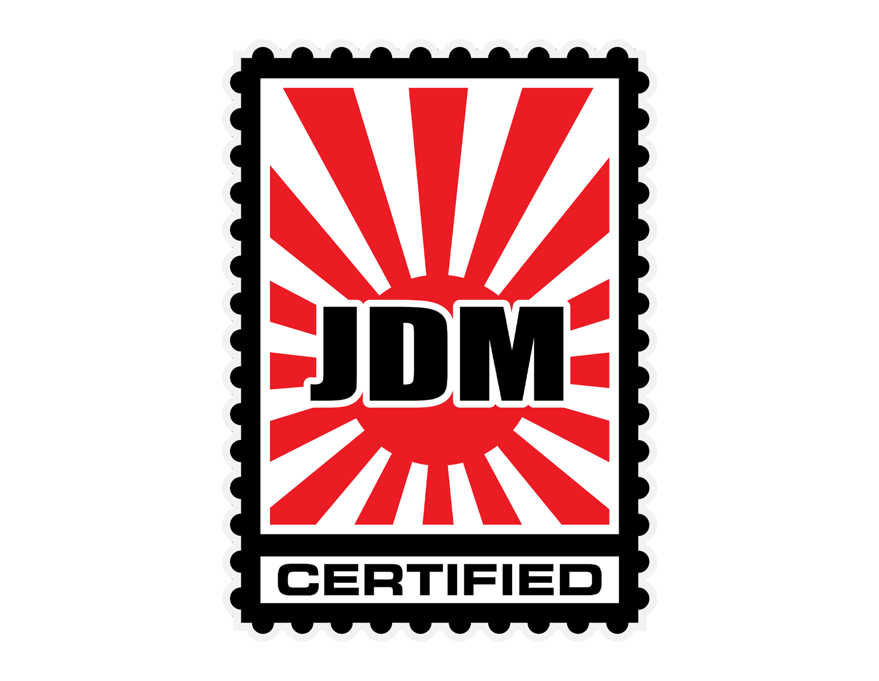 JDM Certified Sticker 4x3