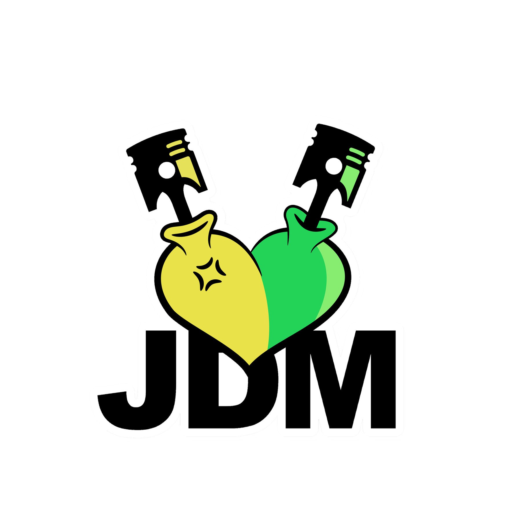 JDM Piston Sticker 4x3